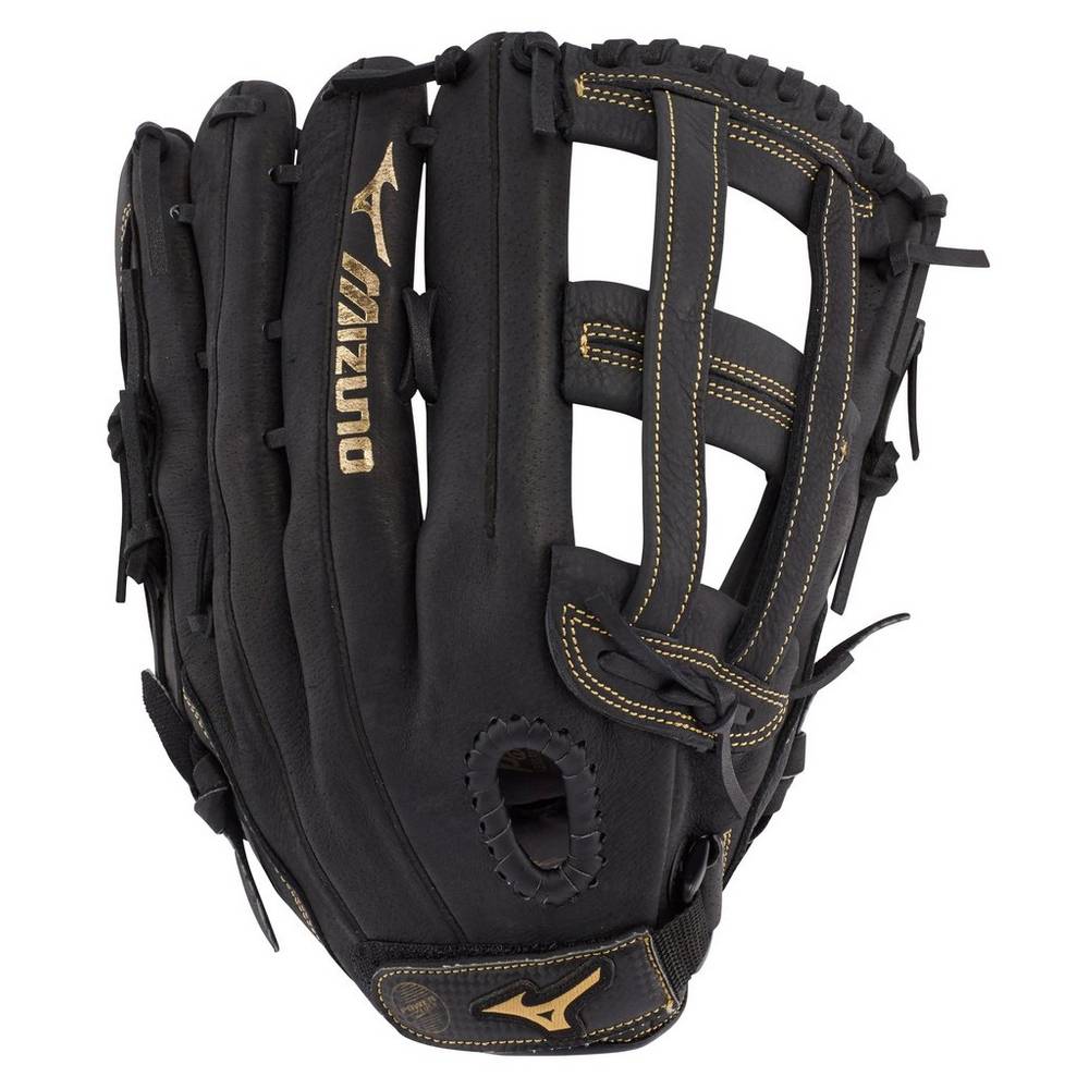 Guantes Mizuno Premier Series Slowpitch 13" Hombre Negras/Doradas Ofertas BERV-58270